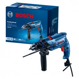 BOSCH GSB550 สว่านกระแทก 1/2นิ้ว 13mm. ซ้ายขวา 550W (ราคาต่อเครื่อง 1 ลัง มี 5 เครื่อง) #06011A15K0