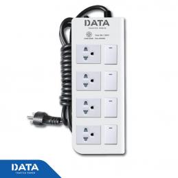 DATA-DT4418-ปลั๊กไฟมาตรฐาน-มอก-4ช่อง-4สวิชต์-3เมตร-10A-2200w