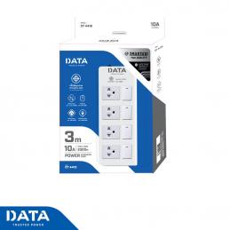 DATA-DT4418-ปลั๊กไฟมาตรฐาน-มอก-4ช่อง-4สวิชต์-3เมตร-10A-2200w