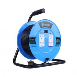TOSHINO FM315T-20M ล้อเก็บสายไฟจานเหล็ก 4 ช่อง สาย 3x1.5 ยาว 20 ม. (3600W)