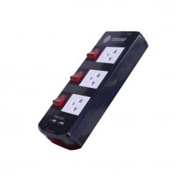 TOSHINO TIS315-5M รางปลั๊กไฟ 3 ช่อง 4 สวิตช์ สาย 3x1.5 ยาว 5 ม. (3600W)