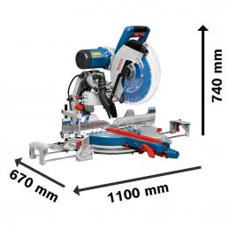 BOSCH GCM12GDL แท่นตัดองศา 12นิ้ว 2000W ปรับตัด 47องศา 2ด้าน (Indent) #0601B23600