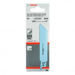 BOSCH S522EF ใบเลื่อยอเนกประสงค์ ตัดเหล็กสีฟ้า #2608657721  (2ใบ/แผง) for GSA10.8