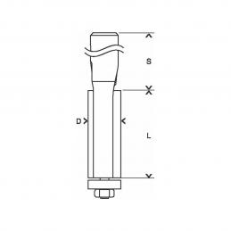 BOSCH 2608628636 ดอกเร้าเตอร์ Laminate Flush trim bit with BB (1/4, 9.5x14.3mm.)