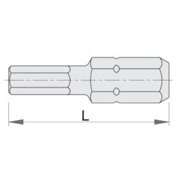 UNIOR 6469C6.3-5x25mm. ดอกไขควงตอกหกเหลี่ยม แกน 1/4นิ้ว ยาว 25mm (6469)