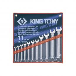 SKI - สกี จำหน่ายสินค้าหลากหลาย และคุณภาพดี | KINGTONY 1211SR แหวนข้างปากตาย 11 ตัวชุดหุน (1/4นิ้ว-15/16นิ้ว)