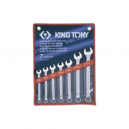SKI - สกี จำหน่ายสินค้าหลากหลาย และคุณภาพดี | KINGTONY 1207SR แหวนข้างปากตาย 7 ตัวชุดหุน (3/8นิ้ว-3/4นิ้ว)