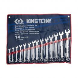 SKI - สกี จำหน่ายสินค้าหลากหลาย และคุณภาพดี | KINGTONY 1214SR แหวนข้างปากตาย 14 ตัวชุดหุน (5/16นิ้ว-1.1/4นิ้ว)