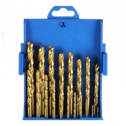 SKI - สกี จำหน่ายสินค้าหลากหลาย และคุณภาพดี | HELLER 29352  5 ดอกสว่านเจาะเหล็กสีทอง HSS-TIN 19 ตัวชุด 1-10 มิล (ขยับทีละ0.5)