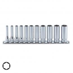 SKI - สกี จำหน่ายสินค้าหลากหลาย และคุณภาพดี | KOKEN RS2300X/11 ลูกบ๊อกกึ่งยาว2300X ชุด 11 ชิ้น ในรางเหล็ก