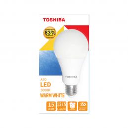 TOSHIBA FT-LED-A70-012 หลอดไฟ LED A70 15 วัตต์ แสงวอร์มไวท์ E27