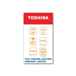 TOSHIBA FT-LED-A60-063 หลอดไฟ LED A60 7 วัตต์ แสงวอร์มไวท์ E27
