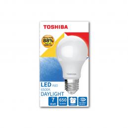 TOSHIBA FT-LED-A60-065 หลอดไฟ LED A60 7 วัตต์ แสงเดย์ไลท์ E27