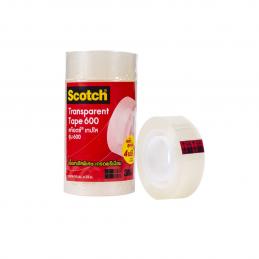 3M #7012810627 เทปใส 3M แกน 1 นิ้ว 600 3/4 นิ้ว X 25 หลา แพ็ค 4+1 (12แพ็ค/ลัง) XP002045050