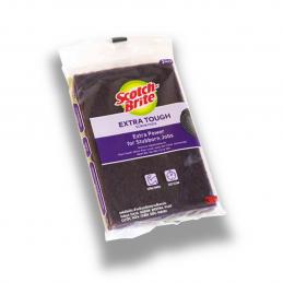 3M สก๊อตช์-ไบรต์ แผ่นใยขัด Extra Tough Scrubber Pad  รุ่นขจัดคราบไหม้ 2 ชิ้น/แพค เหมาะกับพื้นผิวแข็ง