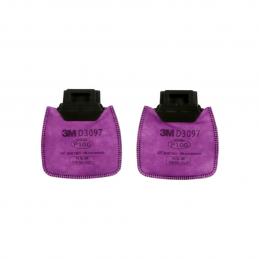 SKI - สกี จำหน่ายสินค้าหลากหลาย และคุณภาพดี | 3M #7100213150 Secure Click รุ่น D3097 P100 แผ่นกรองอนุภาคมีชั้นคาร์บอน กรองไอระเหยสารอินทรีย์เจือจาง (100 ชิ้น/ลัง) 70071731403