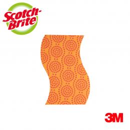 3M สก๊อตช์-ไบรต์ #7012803307 แผ่นใยขัดพร้อมฟองน้ำสครับดอท สีส้ม สำหรับงานไร้ริ้วรอย (12อัน/ลัง) XD006003524