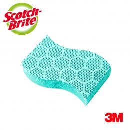 3M สก๊อตช์-ไบรต์ #7012803311 แผ่นใยขัดพร้อมฟองน้ำสครับดอท สีเขียว สำหรับงานขัดล้างทั่วไป (12ชิ้น/ลัง) XD006003540