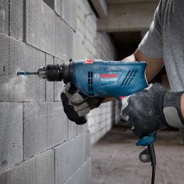 Bosch GSB600 #06011A03K0 สว่านกระแทก 4 หุน (ปรับรอบ ซ้าย-ขวา) 600 วัตต์ 0-3000 รอบ อัตราการกระแทก 48000 ครั้งต่อนาที