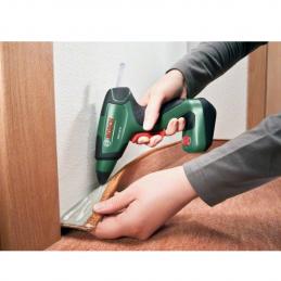 Bosch PKP18E  ปืนกาวไร้สาย 3.6V 1.5 Ah อัตตราเนื้อกาวขณะใช้งาน 2 กรัม/นาที ขนาดกาว 7 ม.ม. อุณหภูมิกาวละลาย 170 C น.น. 0.26 ก.ก.  #0603264600