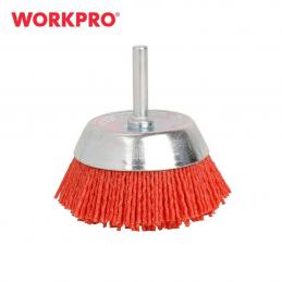 WORKPRO WP407016 แปรงลวดไนลอน - 75 มม. พร้อมแกน 6.3มม