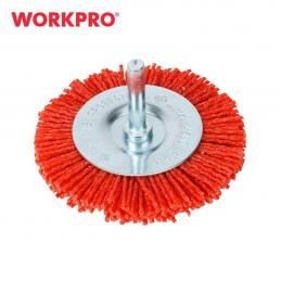WORKPRO WP407014 แปรงลวดไนลอน - 25 มม. พร้อมแกน 6.3มม