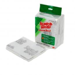 SKI - สกี จำหน่ายสินค้าหลากหลาย และคุณภาพดี | 3M #7012809317 สก๊อตช์-ไบรต์ แผ่นใยขัดสีขาว 4.5 นิ้ว x 6 นิ้ว XN002028134