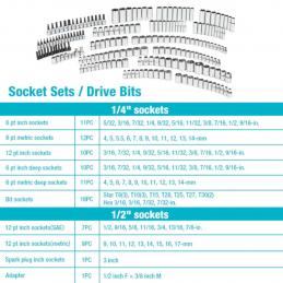 Duratech DTMTSS497 ชุดเครื่องมือช่าง 497 ชิ้น