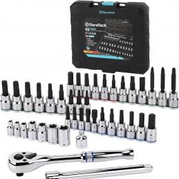 SKI - สกี จำหน่ายสินค้าหลากหลาย และคุณภาพดี | Duratech DT105112 ชุดดอกไขควงกระแทกและลูกบ๊อกซ์ 42 ชิ้น พร้อมกล่อง
