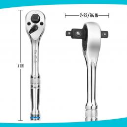 Duratech DT401257 ด้ามฟรี 3-IN-1 (ขนาด 1/4", 3/8", 1/2")