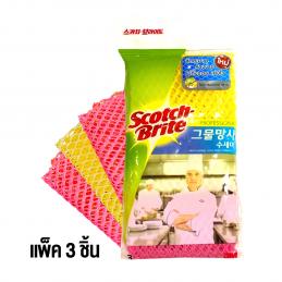 SKI - สกี จำหน่ายสินค้าหลากหลาย และคุณภาพดี | 3M สก๊อตช์-ไบรต์ ตาข่ายล้างจานภาชนะอเนกประสงค์ ไม่สะสมแบคทีเรีย,ไม่สะสมเศษอาหาร,แห้งเร็ว,เส้นใยไม่หลุด (3ชิ้น/แพ็ค)