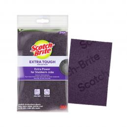 SKI - สกี จำหน่ายสินค้าหลากหลาย และคุณภาพดี | 3M สก๊อตช์-ไบรต์ แผ่นใยขัด Extra Tough Scrubber Pad  รุ่นขจัดคราบไหม้ 2 ชิ้น/แพค เหมาะกับพื้นผิวแข็ง
