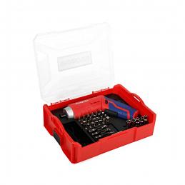 SKI - สกี จำหน่ายสินค้าหลากหลาย และคุณภาพดี | WORKPRO WP460003 ไขควงไร้สายพร้อมชุดอุปกรณ์เสริม 34 ชิ้น (รวมสายชาร์จ USB type-C) 3.7V สีแดง