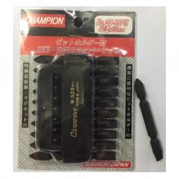 SKI - สกี จำหน่ายสินค้าหลากหลาย และคุณภาพดี | CHAMPION ดอกไขควงลม 2 หัว แบน,แฉก 2x65mm สีดำ