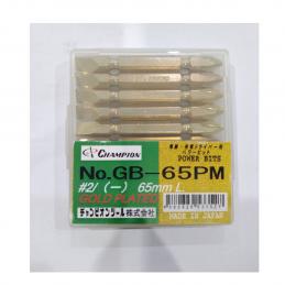 SKI - สกี จำหน่ายสินค้าหลากหลาย และคุณภาพดี | CHAMPION ดอกไขควงลม 2หัว แบน,แฉก 2x65mm สีทอง
