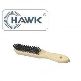 SKI - สกี จำหน่ายสินค้าหลากหลาย และคุณภาพดี | HAWK แปรงลวดเหล็กด้ามไม้ 3 แถว (152 133-3008)