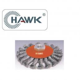 HAWK-แปรงลวดถ้วยเหล็กเกลียวแบบจาน-100x10x1-25mm-622-151-3358