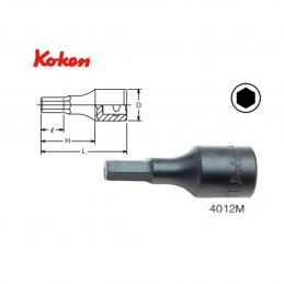 SKI - สกี จำหน่ายสินค้าหลากหลาย และคุณภาพดี | KOKEN 4012M-140-14 บ๊อกเดือยโผล่ดำ 6P-1/2นิ้ว-140-14mm.