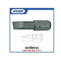 SKI - สกี จำหน่ายสินค้าหลากหลาย และคุณภาพดี | UNIOR 6778/34 ดอกไขควงตอกชุด 5 ตัวชุด แบน แกน 1/4นิ้ว