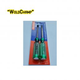 WoldChamp-ไขควงด้ามทลุ-ชุปดำ-แม่เหล็ก-6นิ้วx8mm-แบน-020650-10โหล-ลัง