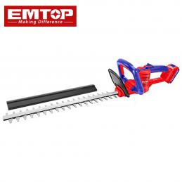 EMTOP ELHT204611 เครื่องตัดแต่งพุ่มไม้ไร้สาย 2800spm พร้อมแบตเตอรี่ 20V 2.0Ah x1 แท่นชาร์จ x1 และ ถุงมือ 1 คู่