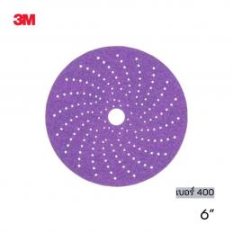 SKI - สกี จำหน่ายสินค้าหลากหลาย และคุณภาพดี | 3M 31484 #7100141502 (60455091144) กระดาษทรายขัดแห้งกลมสีม่วงหลายรู คิวบิตรอน ทู 6 นิ้ว เบอร์ 400 (50 แผ่น/กล่อง) (4 กล่อง/ลัง)