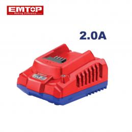 EMTOP EFCR20200 เครื่องชาร์จแบตเตอรี่ลิเธียมไอออน P20 2.0Ah