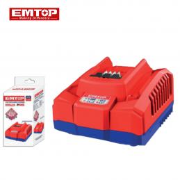 SKI - สกี จำหน่ายสินค้าหลากหลาย และคุณภาพดี | EMTOP EFCR20411 เครื่องชาร์จแบตเตอรี่ลิเธียมไอออน P20 4.0Ah