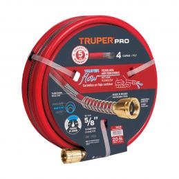 SKI - สกี จำหน่ายสินค้าหลากหลาย และคุณภาพดี | TRUPER 16035 สายยางฉีดน้ำ รุ่นเสริมความแข็งแรง 4 ชั้น 5/8นิ้ว ยาว 20เมตร พร้อมข้อต่ออัลลอย