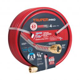 SKI - สกี จำหน่ายสินค้าหลากหลาย และคุณภาพดี | TRUPER 16040 สายยางฉีดน้ำ รุ่นเสริมความแข็งแรง 4 ชั้น 5/8นิ้ว ยาว 30เมตร พร้อมข้อต่ออัลลอย