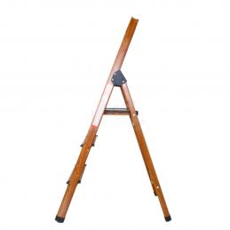 LEOPRO NCW65A บันไดพับอลูมิเนียมลายไม้ ROSEWOOD 3 ขั้น