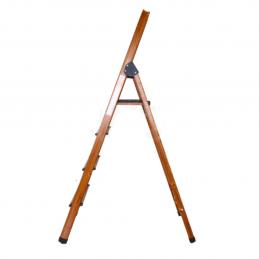 LEOPRO NCW87A บันไดพับอลูมิเนียมลายไม้ ROSEWOOD 4 ขั้น