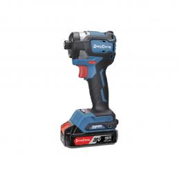 Dongcheng(DCดีจริง) DCKIT27(TYPE EK) ชุด combo ไร้สาย 20V (DCSM03-100 เครื่องเจียร + DCPL208 ไขควงกระแทก) แบต 2 ก้อน x4.0Ah Li-Ion