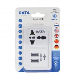 DATA-AL36-เต้ารับอเนกประสงค์-2-ขาแบน-1-ช่อง-2-4A-2-USB-10A